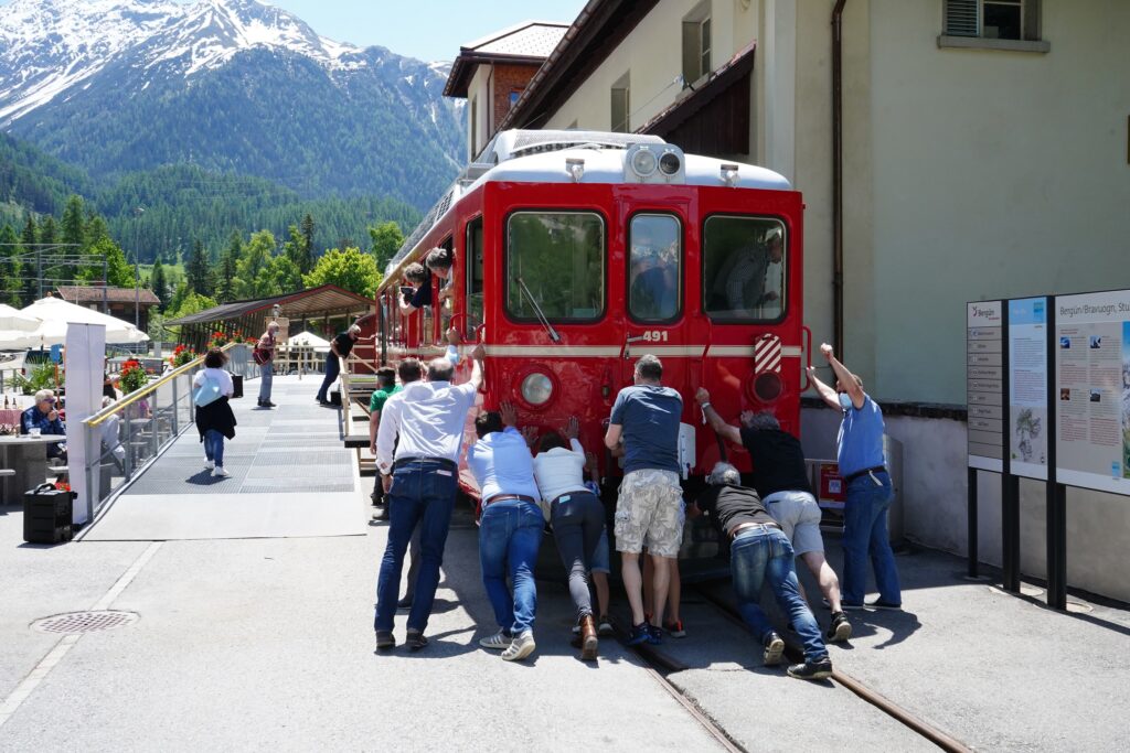 BDe 4/4 491 - Übergabe an das Bahnmuseum Albula
